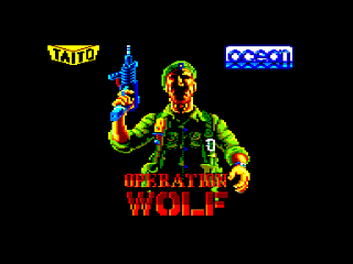 Operation Wolf title screen for Amstrad CPC